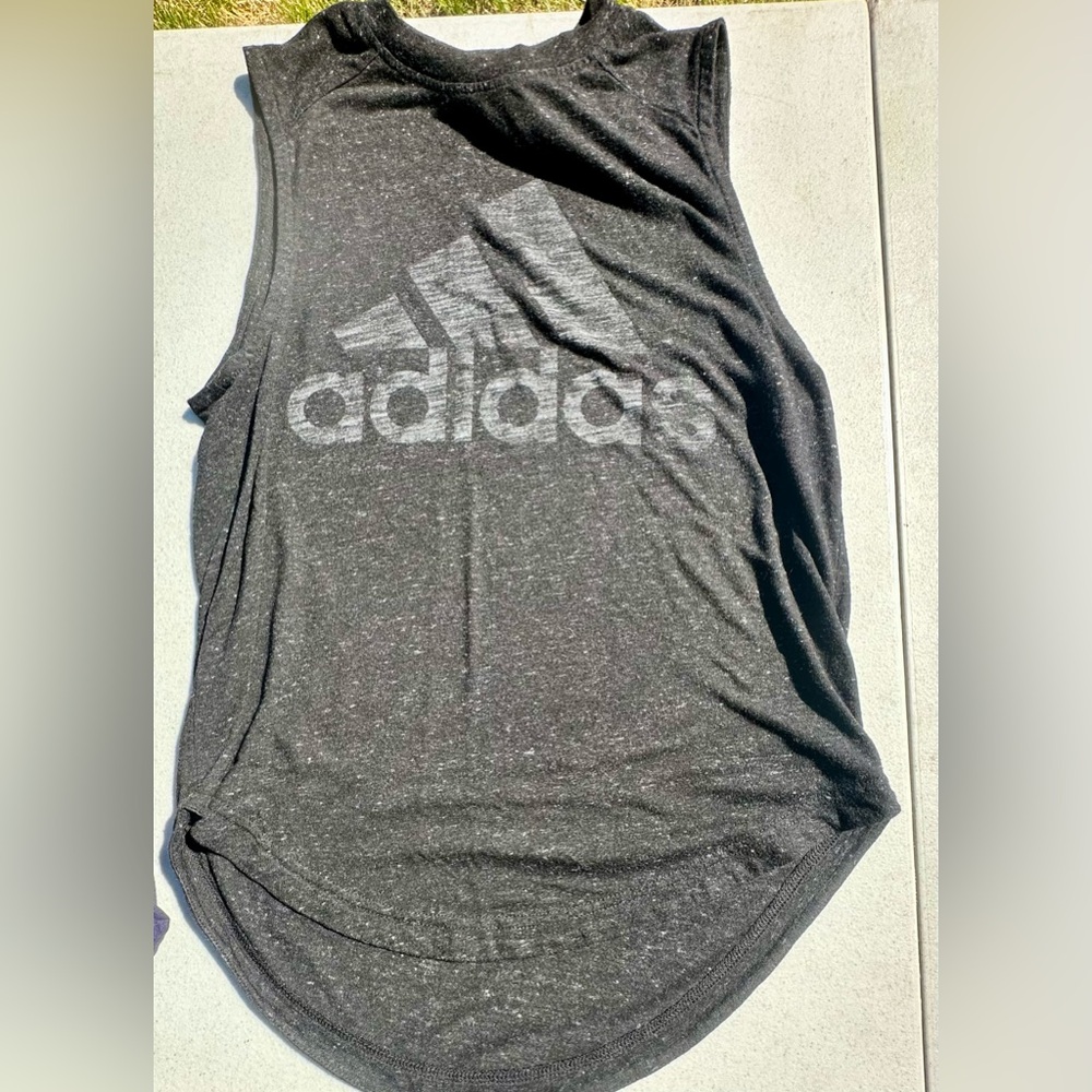 Adidas Charcoal Sleeveless Top